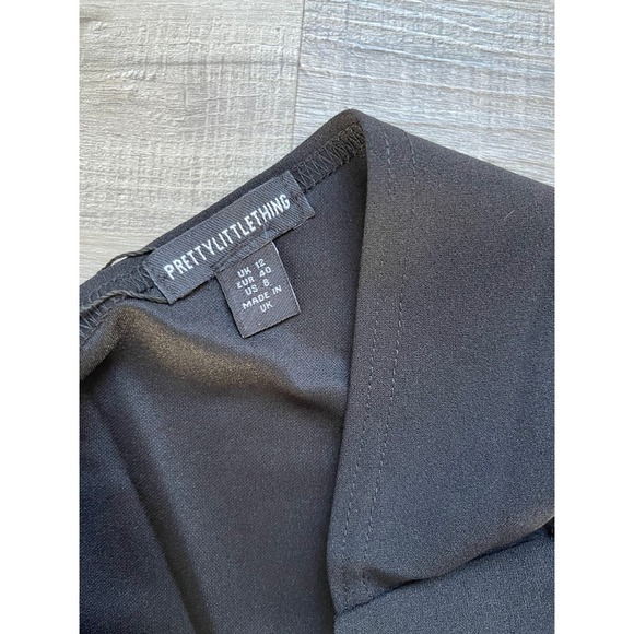 PrettyLittleThing Women's Black One Shoulder Asymmetric Neck Midi Dress - US 8 - Picture 5 of 8